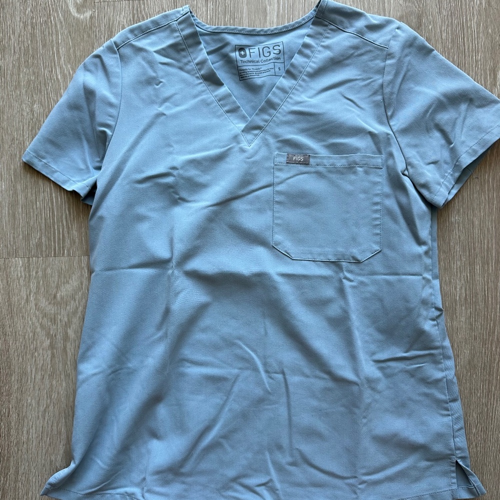 Figs Light Blue Scrub Top!